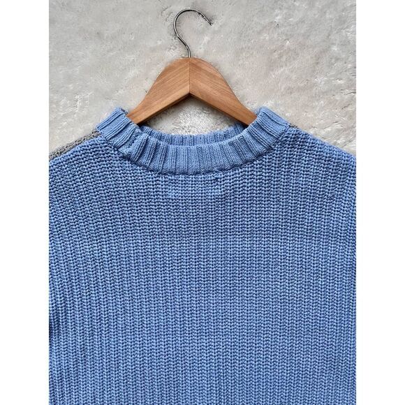 POPSUGAR at Kohl's Colorblock Crewneck Sweater in Heather Gray, Blue & Black - Picture 12 of 14